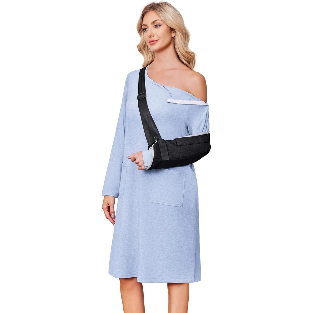 image:imageDeyeek Post Shoulder Surgery Gowns for Women Tear Away Recovery DressClear Blue