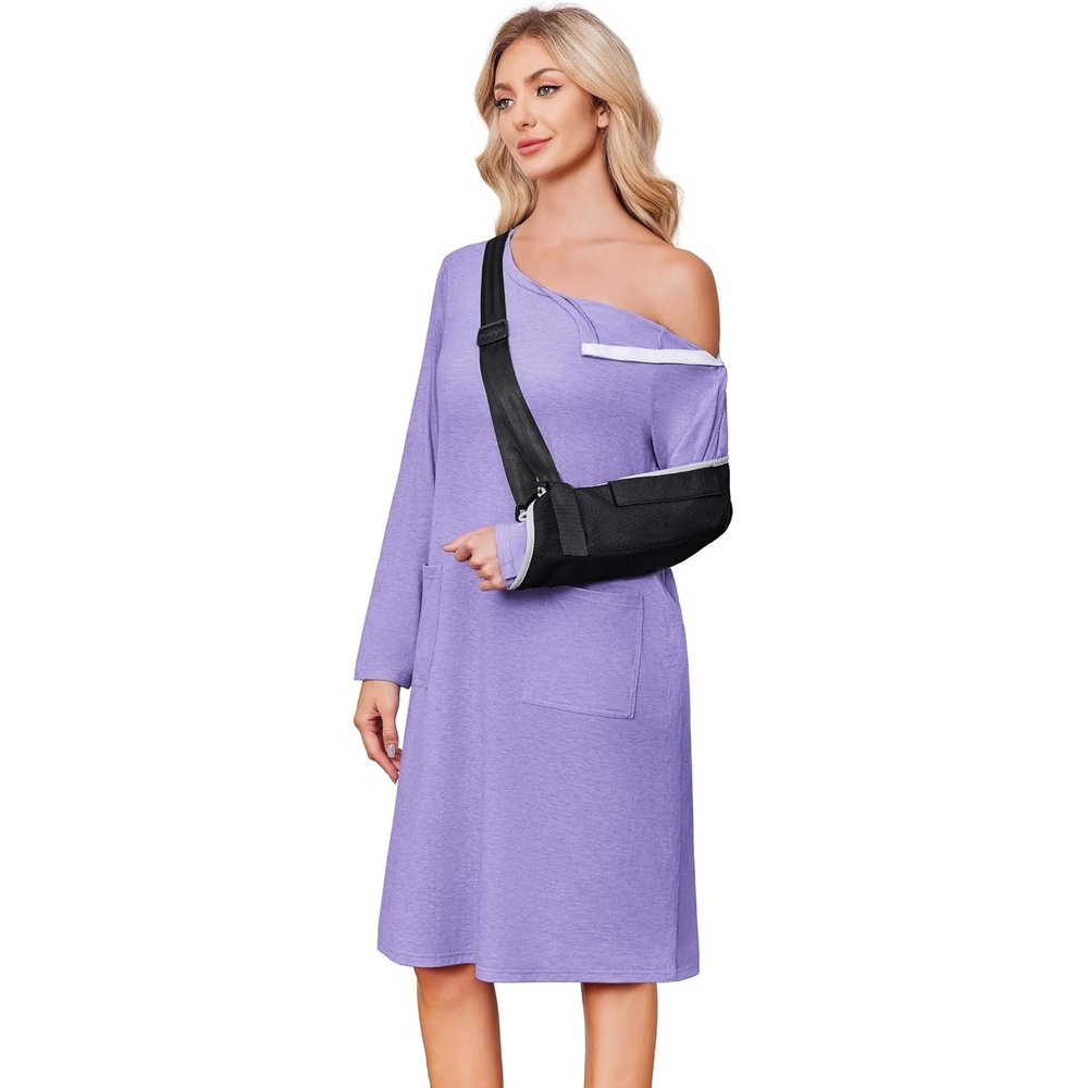 image:imageDeyeek Post Shoulder Surgery Gowns for Women Tear Away Recovery DressLiliac