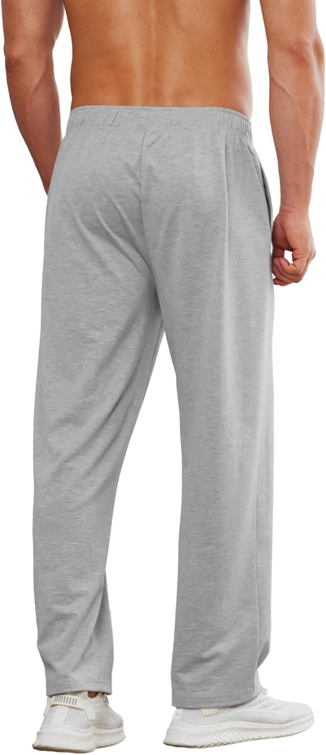 image:imageDeyeek Mens Tear Away Full Zipper Legs Open Bottom Sweatpants Post SurgeryGrey
