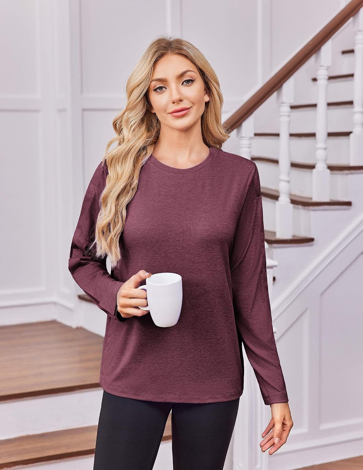 image:imageDeyeek Womens Magnetic Post Shoulder Surgery Shirt OneHanded AdaptiveDark Red
