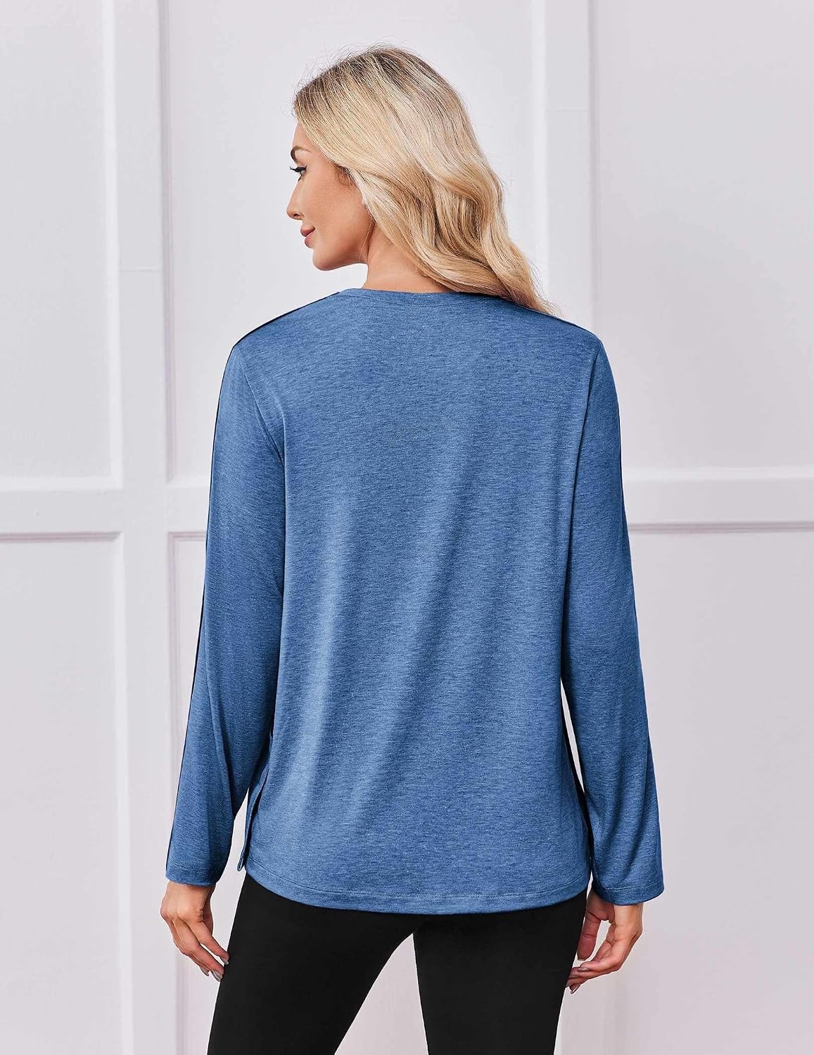 image:imageDeyeek Womens Magnetic Post Shoulder Surgery Shirt OneHanded AdaptiveNavy