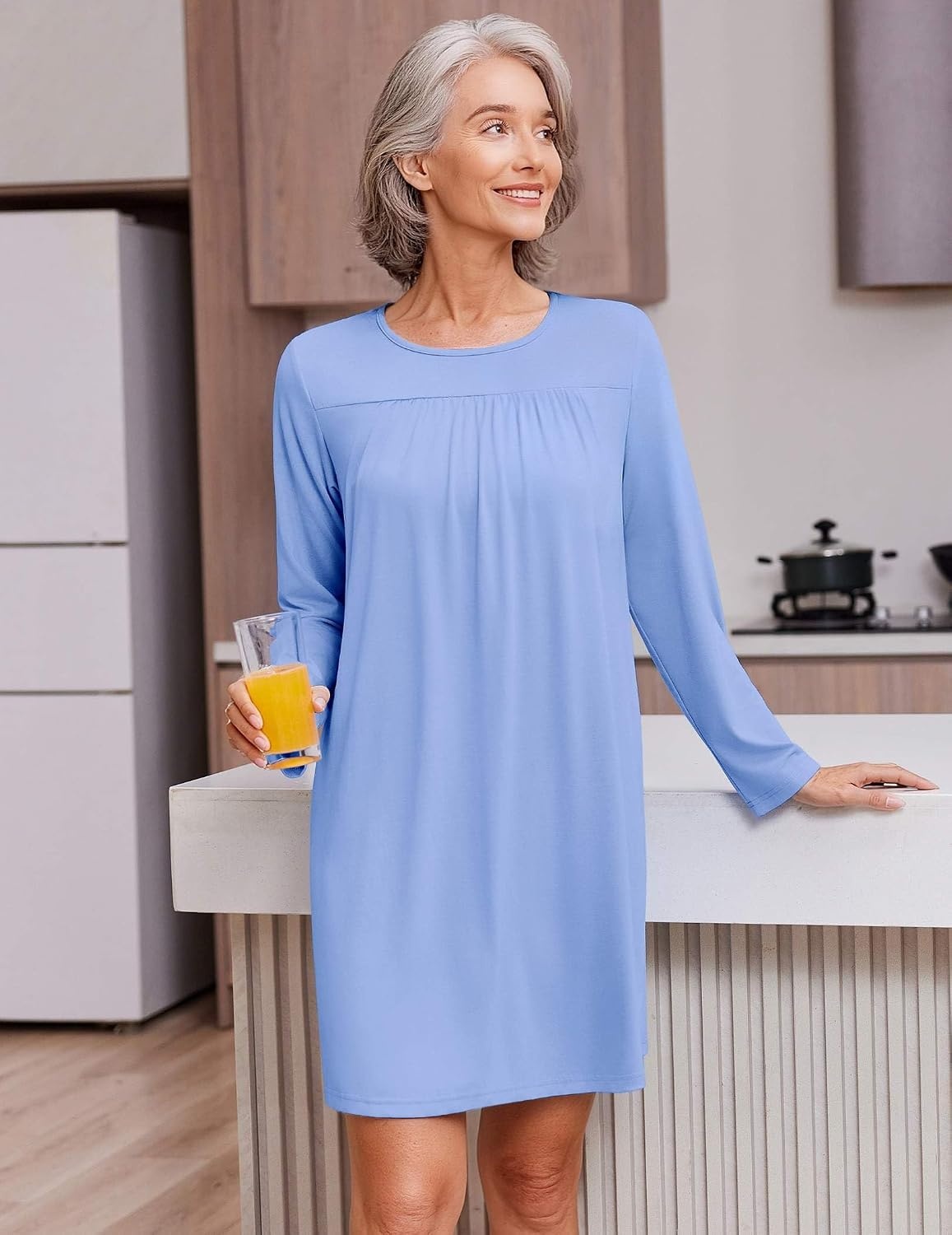 image:imageDeyeek Womens Open Back Hospital Gowns for Post SurgeryBlue