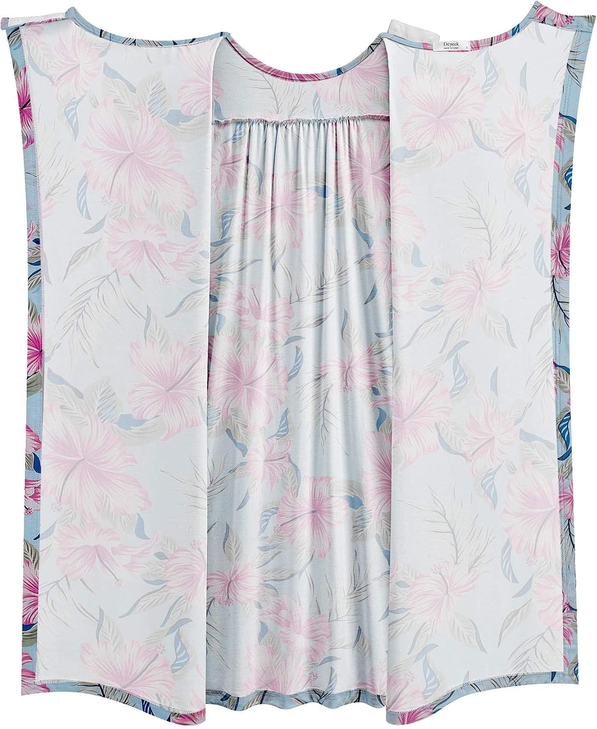 image:imageDeyeek Womens Open Back Hospital Gowns for Post SurgeryBlue Floral Print