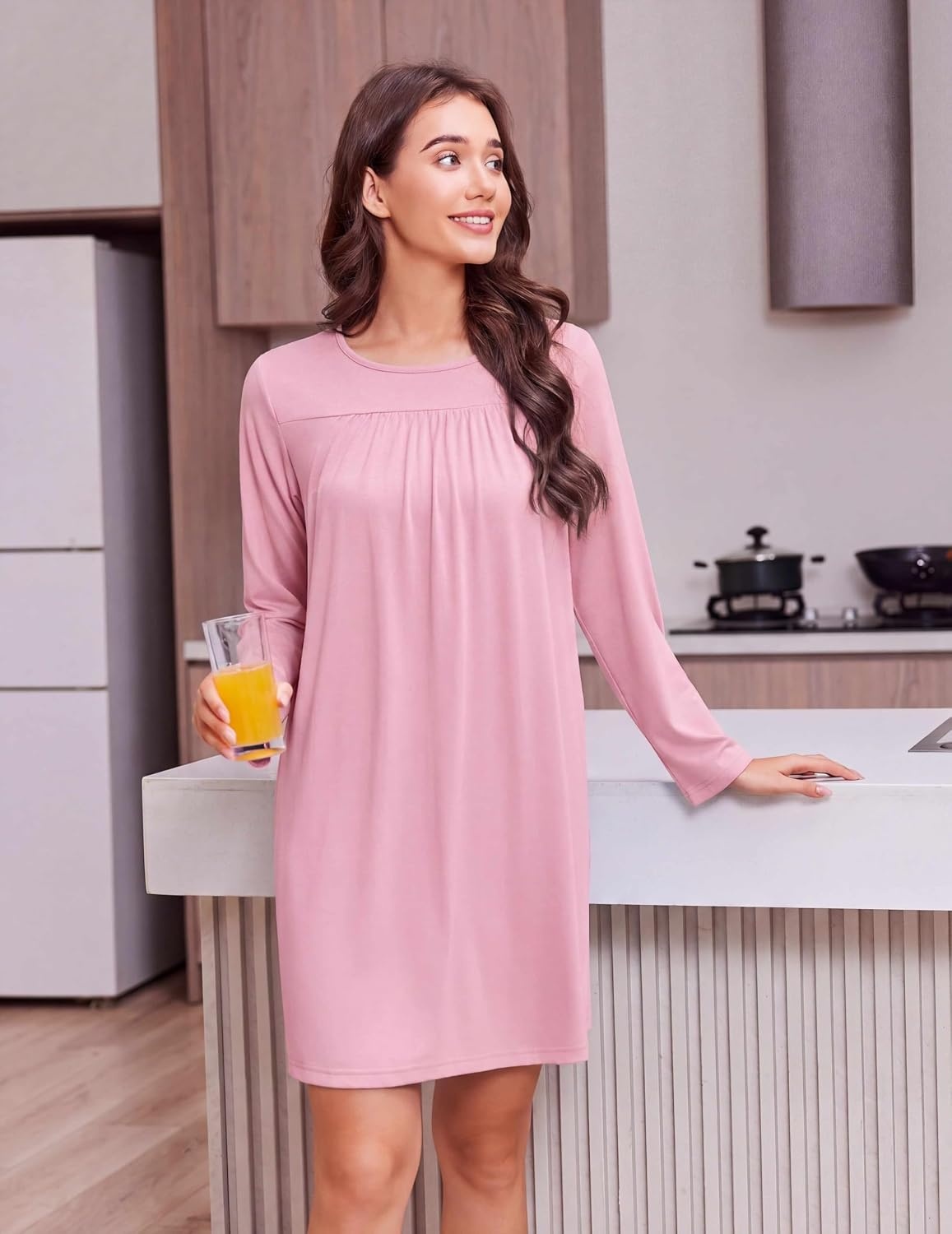 image:imageDeyeek Womens Open Back Hospital Gowns for Post SurgeryPink