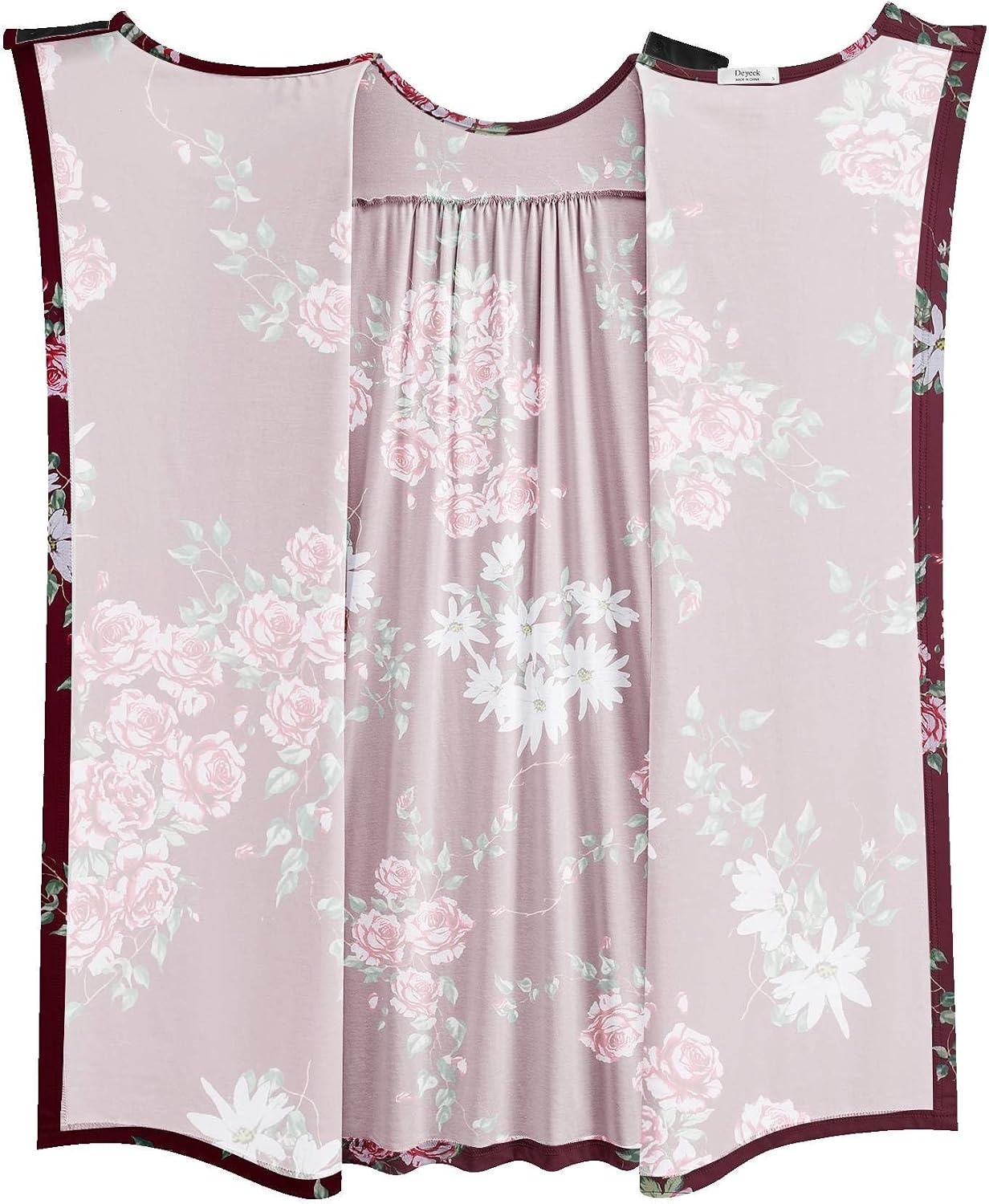 image:imageDeyeek Womens Open Back Hospital Gowns for Post SurgeryRed Floral Print