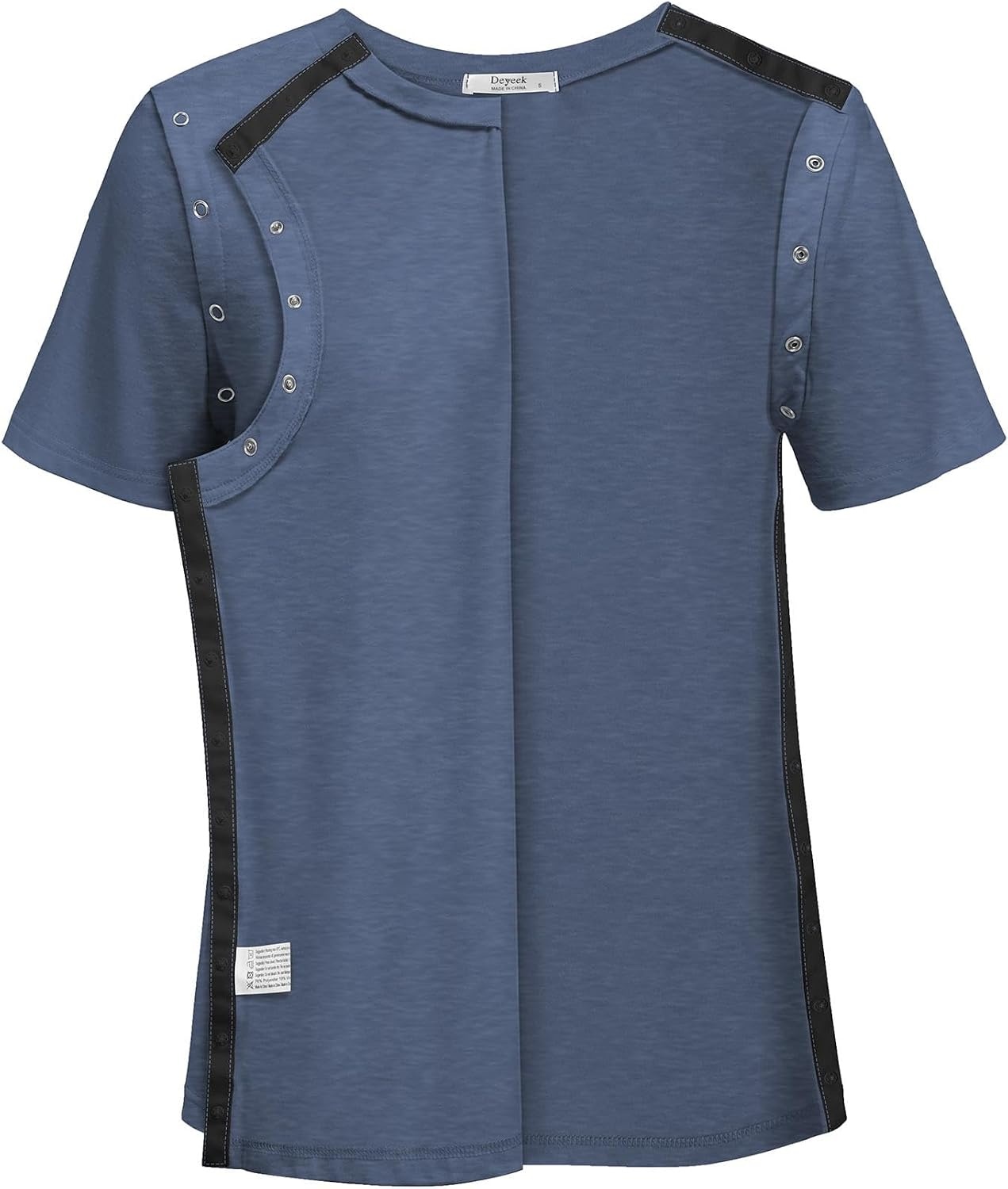 image:imageDeyeek Womens Post Surgery Tear Away Shirt for Shoulder RecoveryNavy