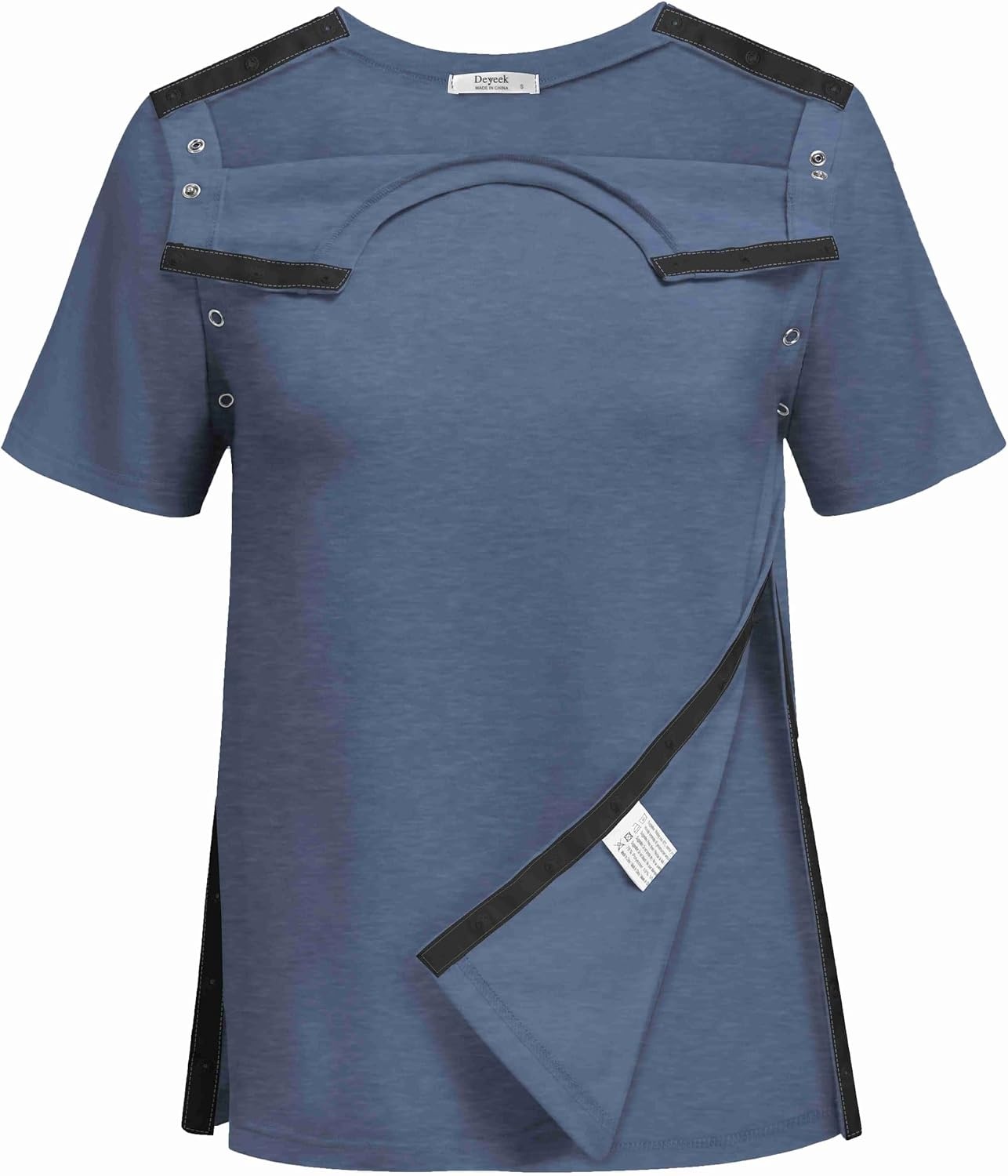image:imageDeyeek Womens Post Surgery Tear Away Shirt for Shoulder RecoveryNavy