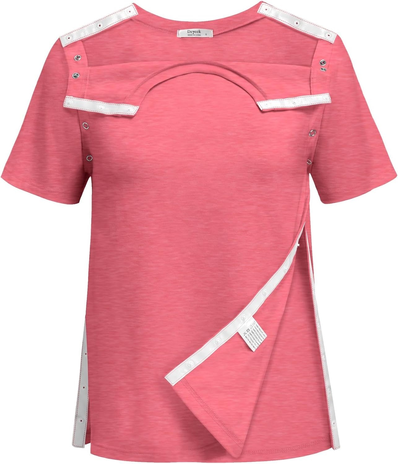 image:imageDeyeek Womens Post Surgery Tear Away Shirt for Shoulder RecoveryRed