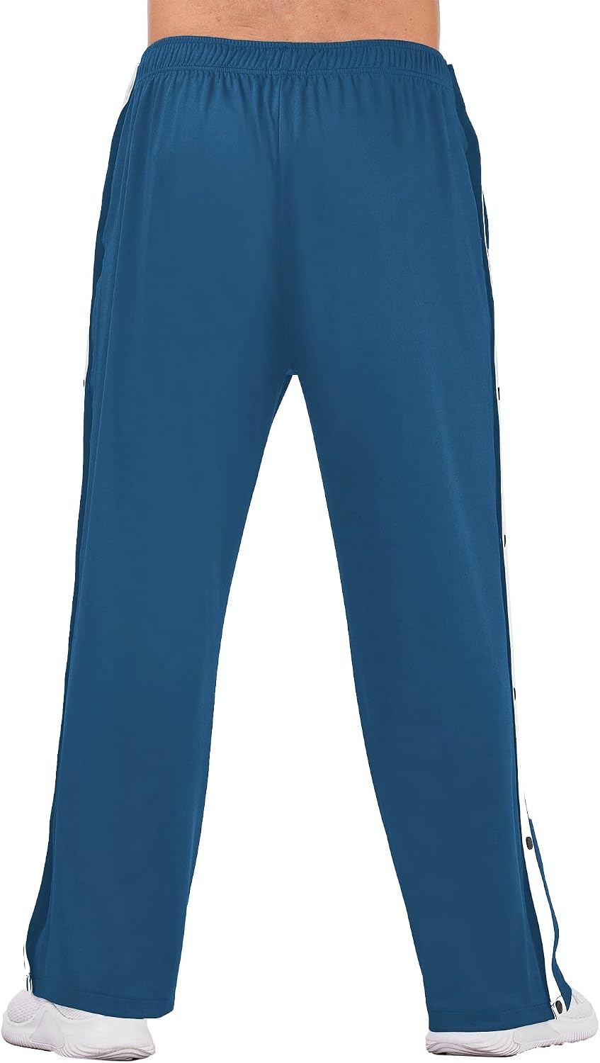 image:imageDeyeek Mens Tear Away Pants Breakaway Basketball Snap Post SurgeryLake Blue