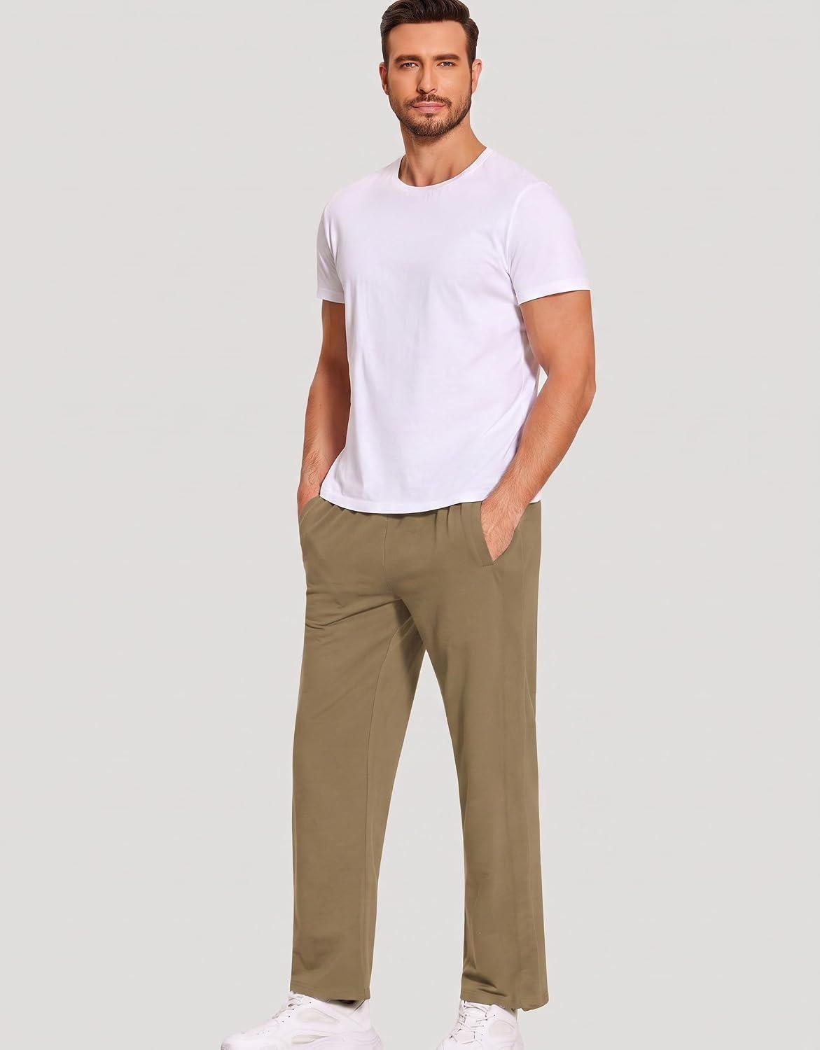 image:imageDeyeek Mens Tear Away Pants Side Snap Post Surgery Sweatpants with Pockets