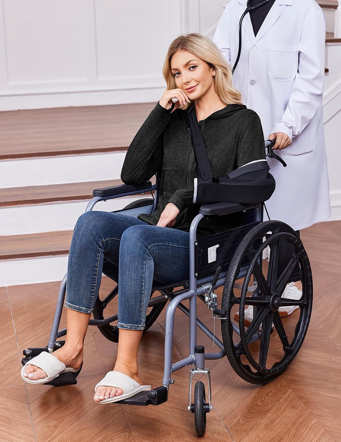 image:imageDeyeek Womens Mastectomy Dialysis Shirts with Drain Pockets amp Arm ZipperBlack