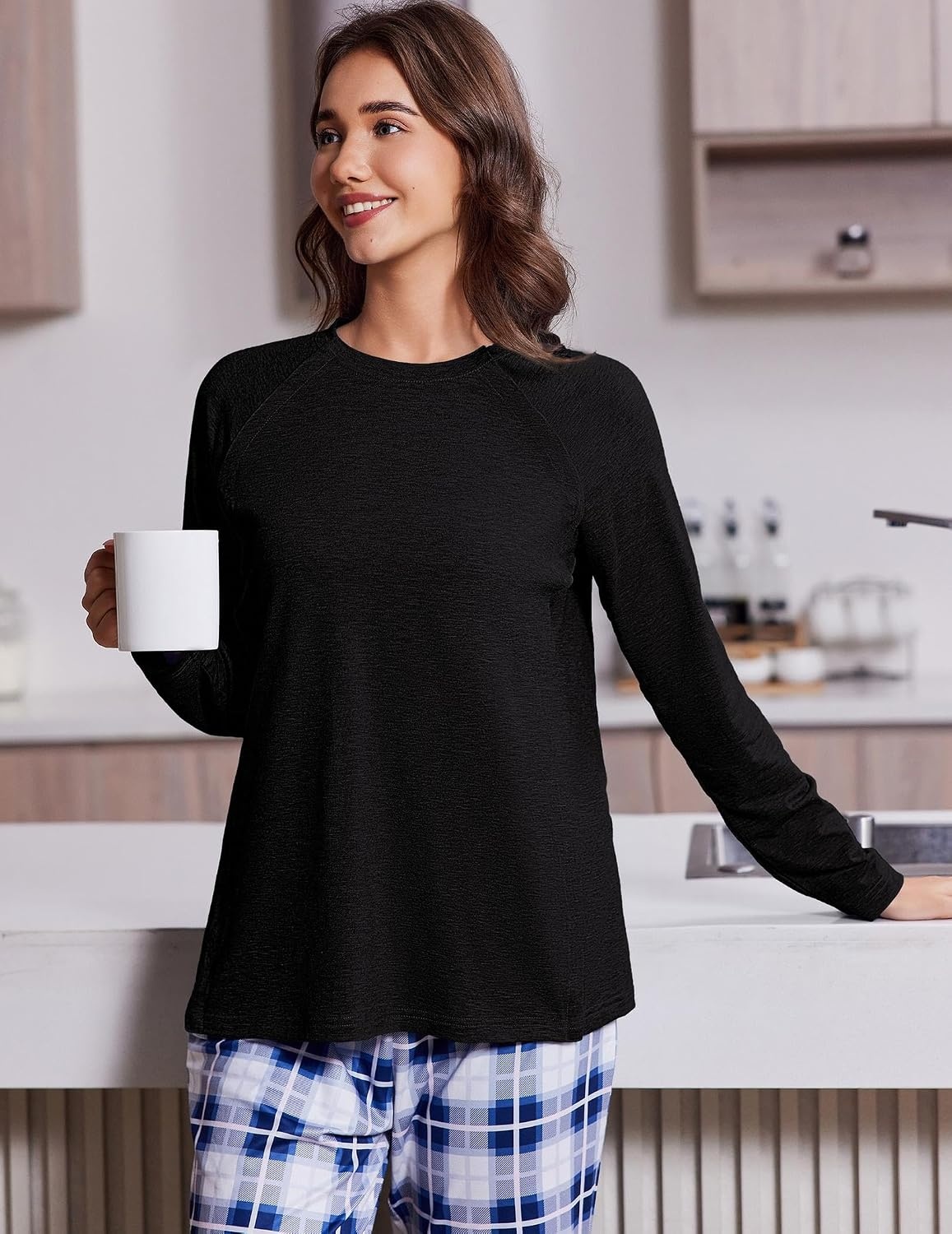 image:imageDeyeek Womens Shoulder Surgery Shirt Tear Away Side Snap Chemo Port TopBlack