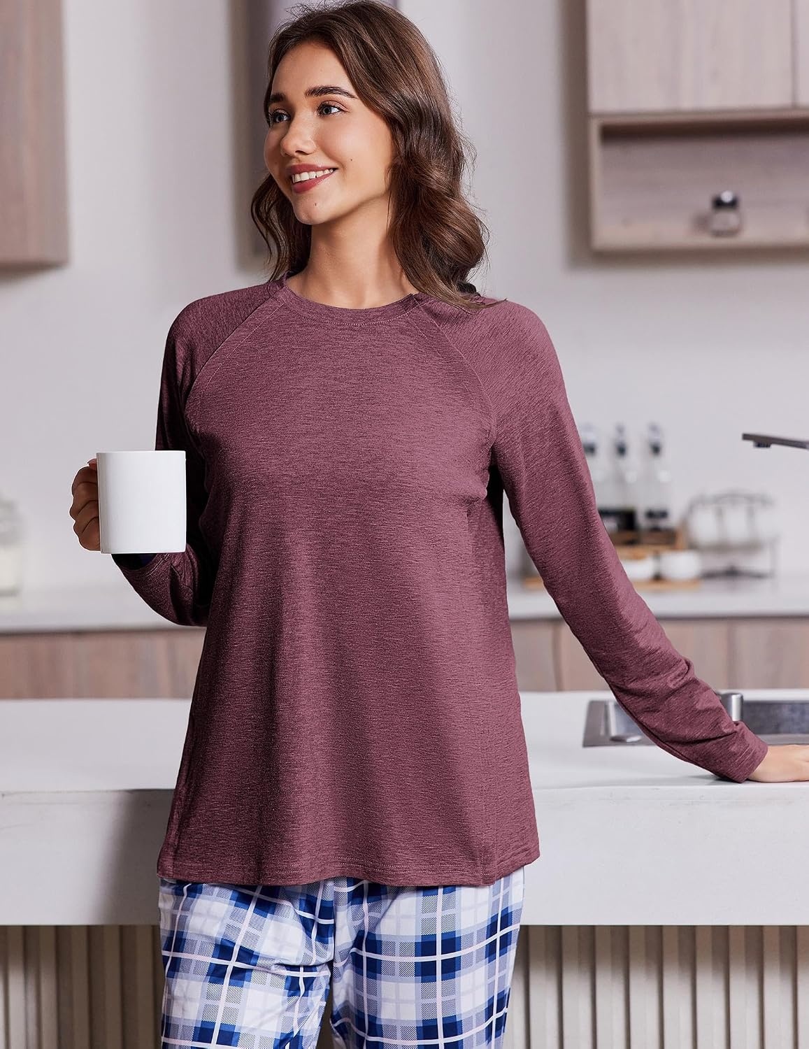 image:imageDeyeek Womens Shoulder Surgery Shirt Tear Away Side Snap Chemo Port TopRed