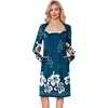 image:imageDeyeek Chemo Port Dress for Women Chemotherapy Must HavesDark Blue Print