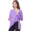 image:imageDeyeek Womens Shoulder Surgery Shirt Tear Away Side Snap Chemo Port TopPurple