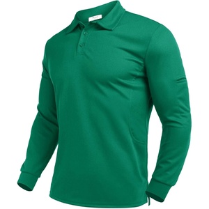 Deyeek Men’s Long Sleeve Polo Shirts, Quick Dry Golf Polo for Men(Forest Green)