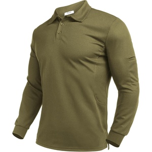 Deyeek Men’s Long Sleeve Polo Shirts, Quick Dry Golf Polo for Men(Green)