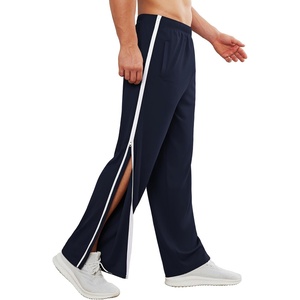 Deyeek Tear Away Pants for Men Post Surgery 2 Side Zippers Sweatpants(Navy Blue)