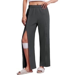Deyeek Women’s Tear Away Pants Easy Access Adaptive Breakaway Sweatpants(Dark Grey)