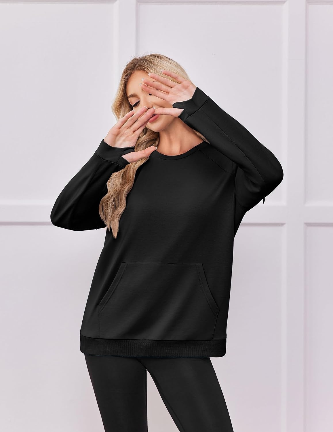 image:imageDeyeek Chemo Shirts for Port Access Women Post Surgery Dialysis SweatshirtBlack