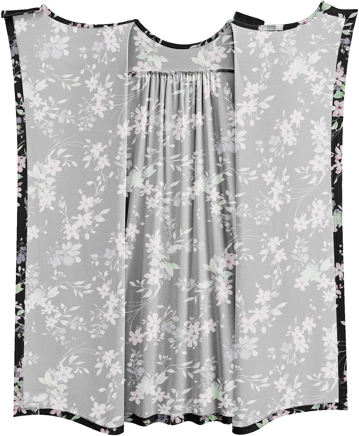 image:imageDeyeek Hospital Gowns for Women Open Back DressBlack Print
