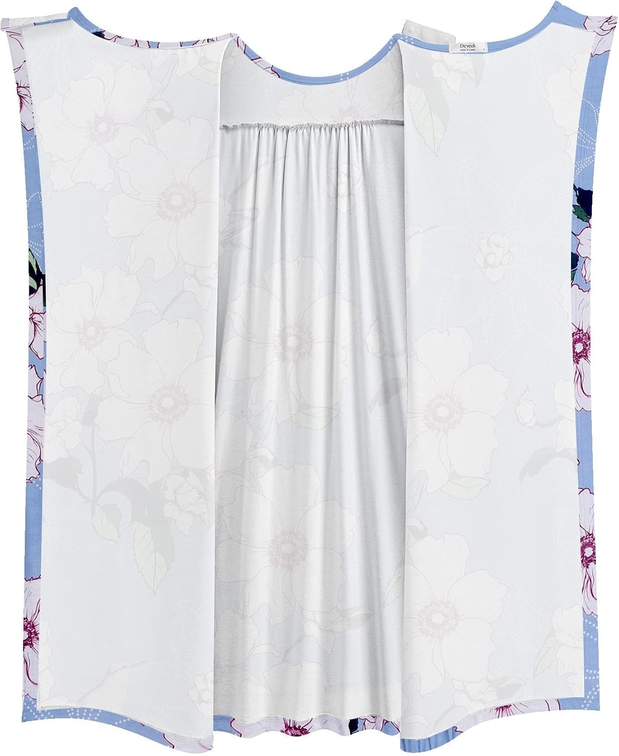 image:imageDeyeek Hospital Gowns for Women Open Back DressLight Blue Print
