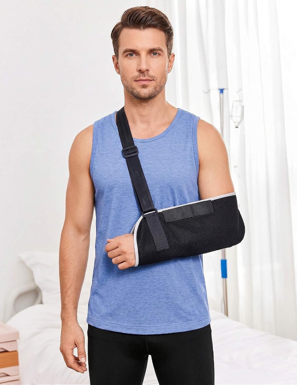 image:imageDeyeek Mens Tear Away Post Shoulder Surgery ShirtsBlue