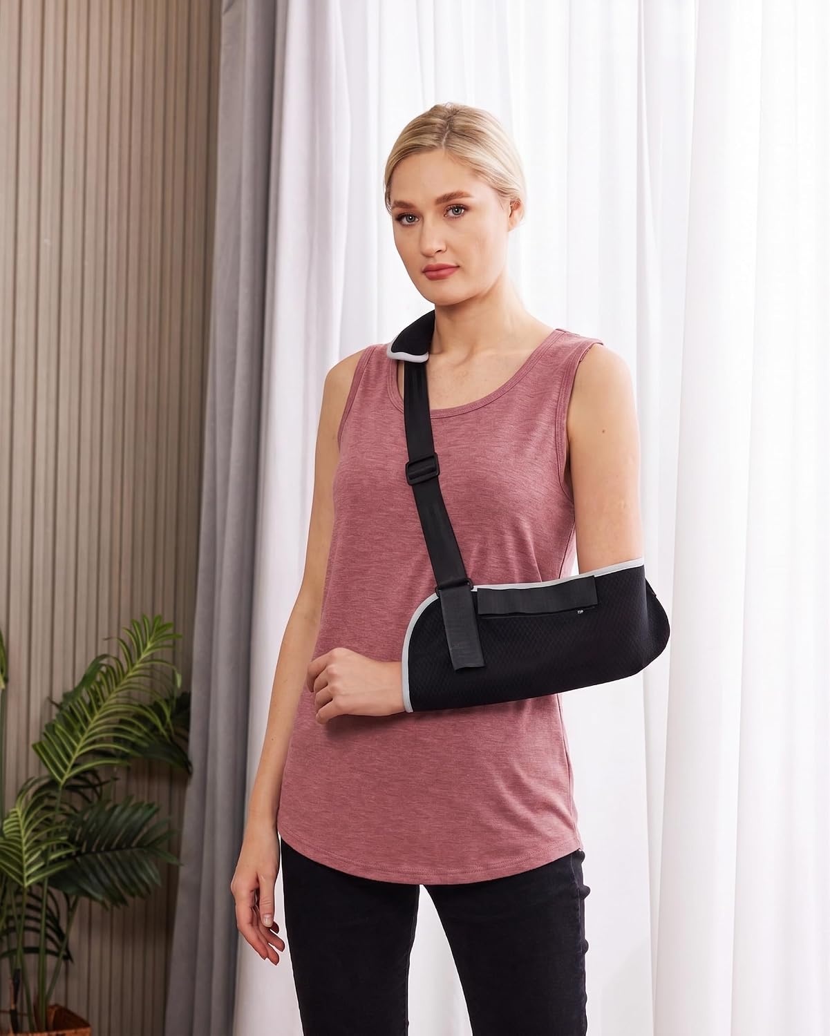 image:imageDeyeek Post Shoulder Surgery Shirts for Women Mens Tearaway Snap Tank TopsRed