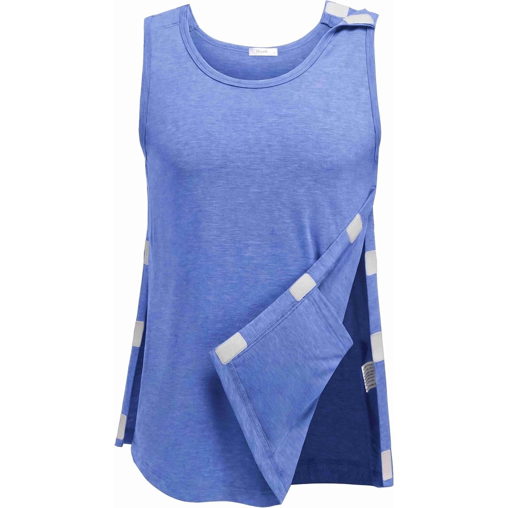 image:imageDeyeek Mens Tear Away Post Shoulder Surgery ShirtsBlue