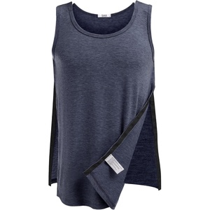 Deyeek Post Shoulder Surgery Shirts for Women Mens Tearaway Snap Tank Tops(Navy Blue)