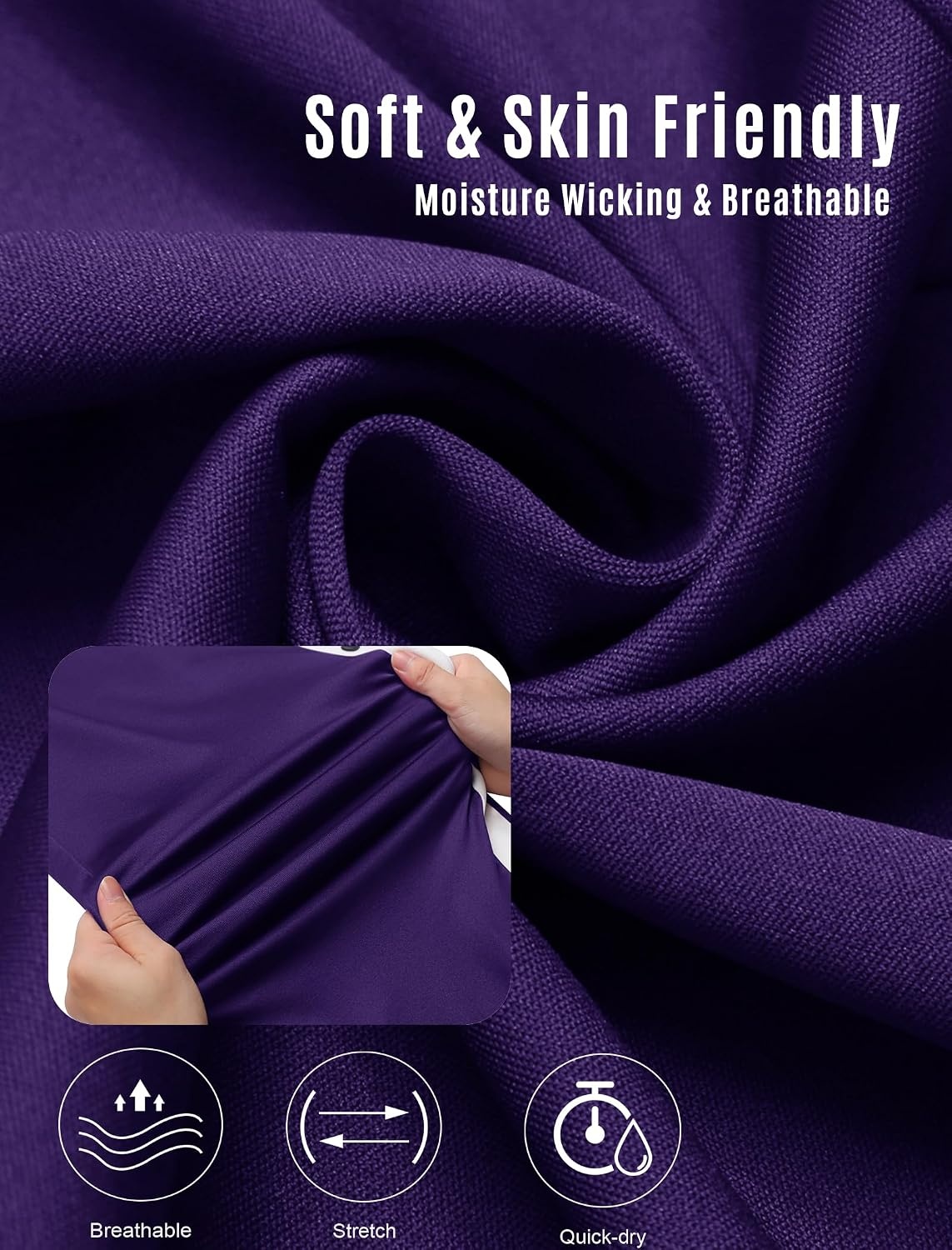 image:imageDeyeek Tear Away Pants for Women Side Split Snap Open Bottom Sweatpants LegDark Purple