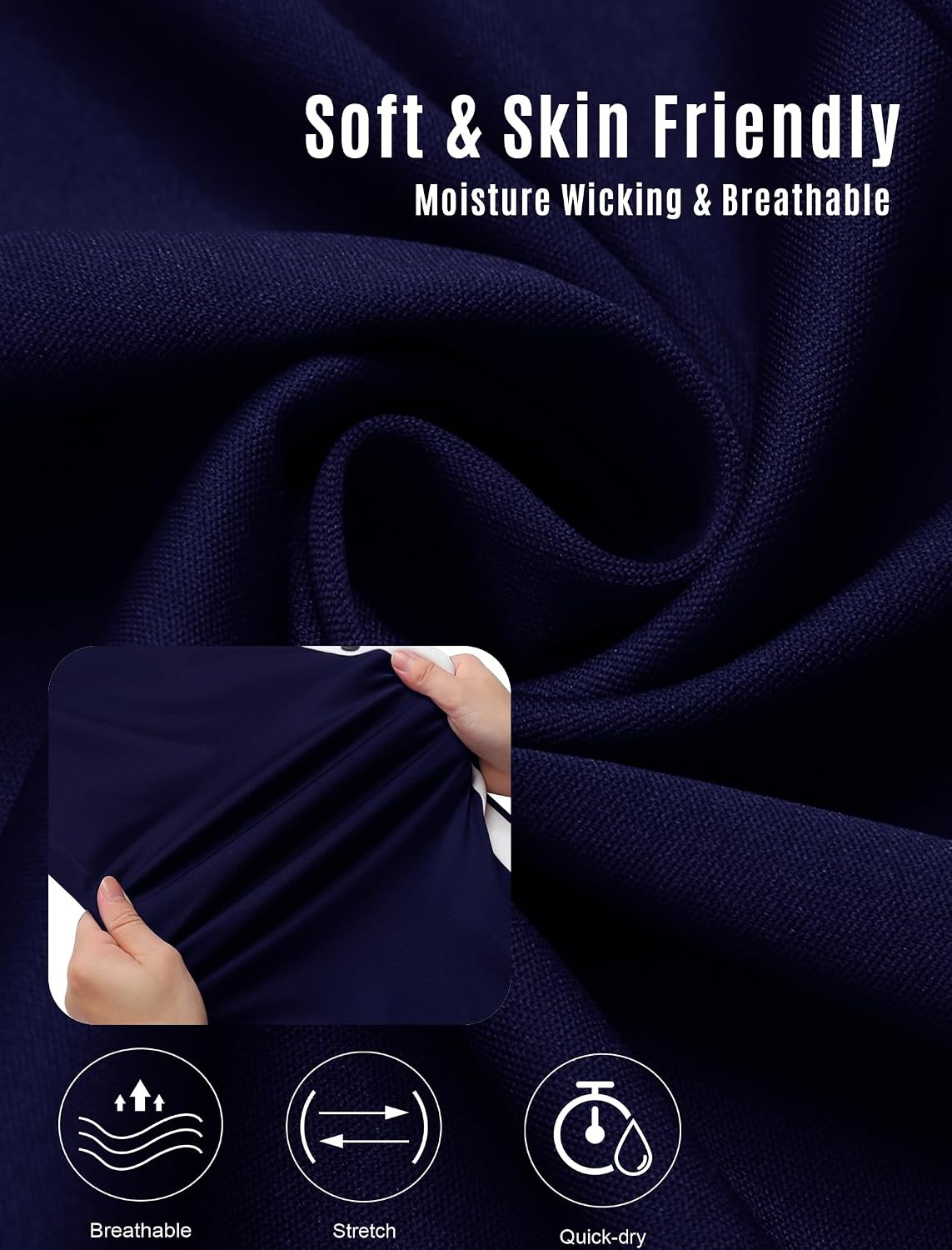 image:imageDeyeek Tear Away Pants for Women Side Split Snap Open Bottom Sweatpants LegNavy Blue