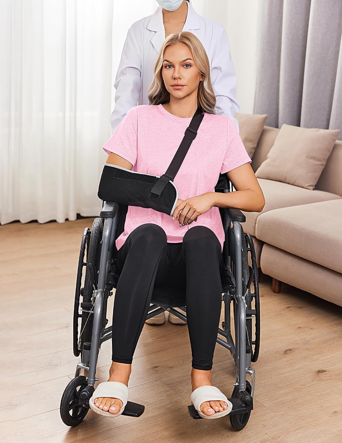 image:imageDeyeek Post Surgery Shirts for Women Tear Away Snap Open Back Hospital TopsPink