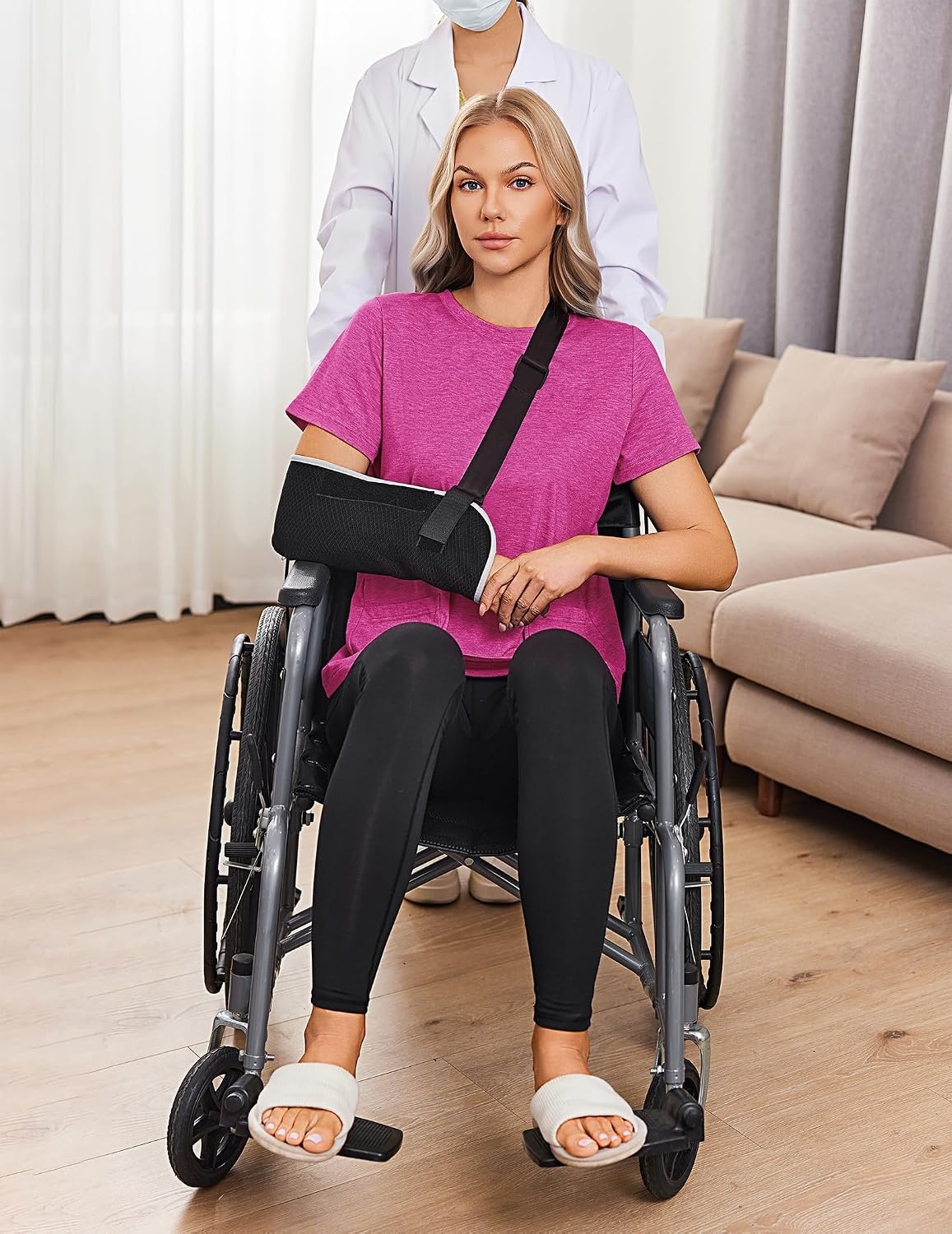image:imageDeyeek Post Surgery Shirts for Women Tear Away Snap Open Back Hospital TopsRose Red